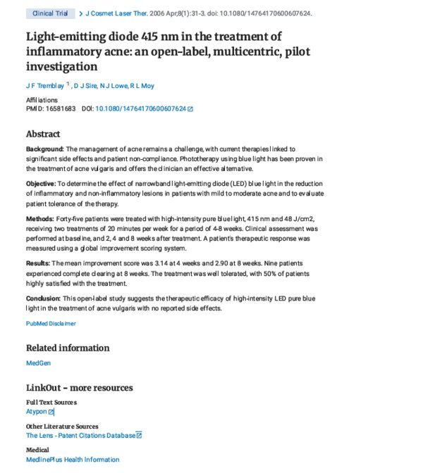 Tremblay et al. 2006 study abstract, PubMed